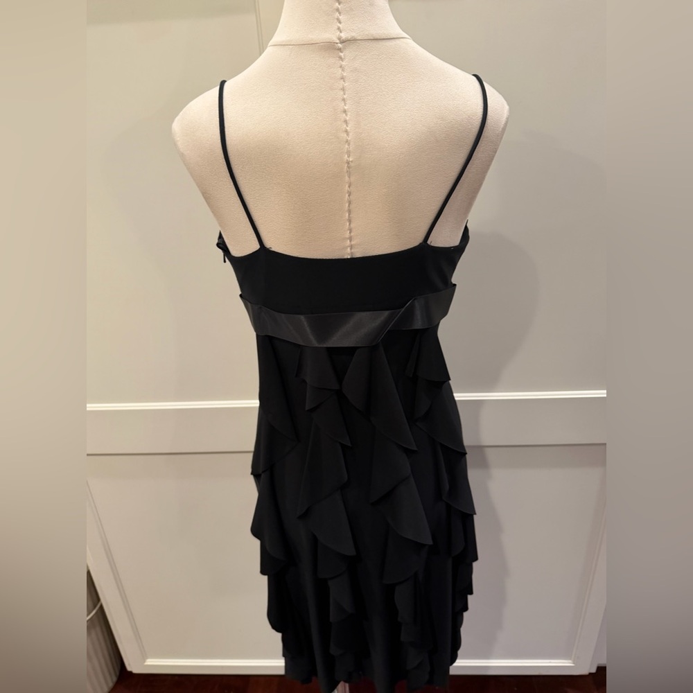 Cache Black Dress with Ruffle Accents - Picture 4 of 5